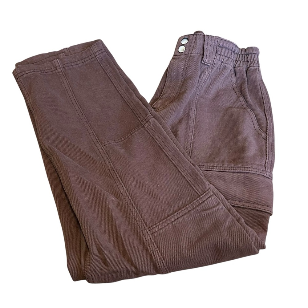 Brown PacSun Cargo Style Pants Boot Flare Design Women’s Medium Elastic Waist!